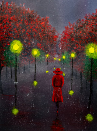 Girl in the Rain - Canvas Print