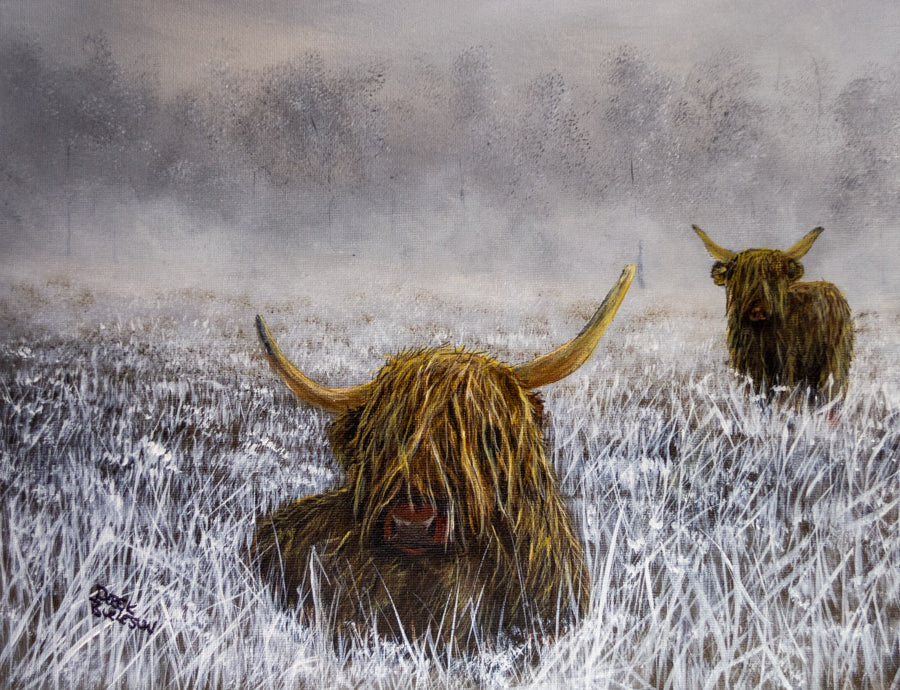 Highland Cow in Winter- prints