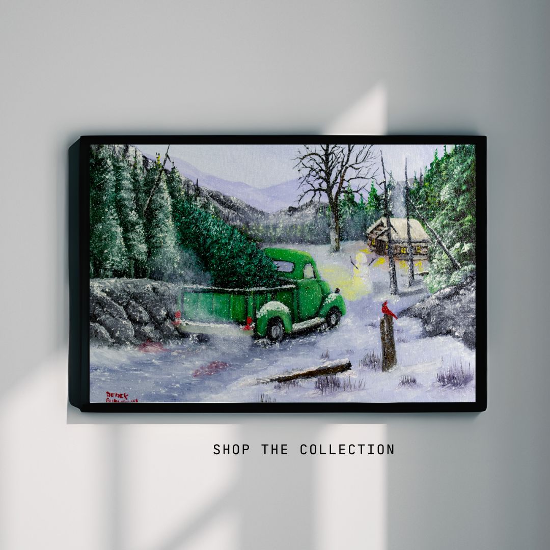 Bringing Home the Tree - Canvas Print