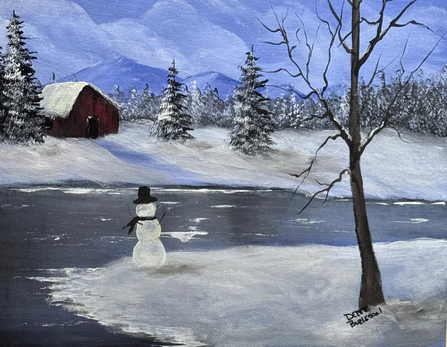 12/13/25 Wine & Paint class held at Linwood Community Center