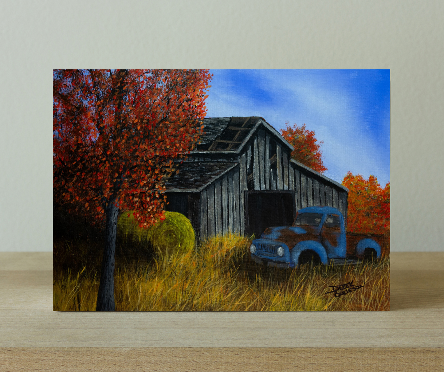 Kansas Barn in Fall - Canvas Print