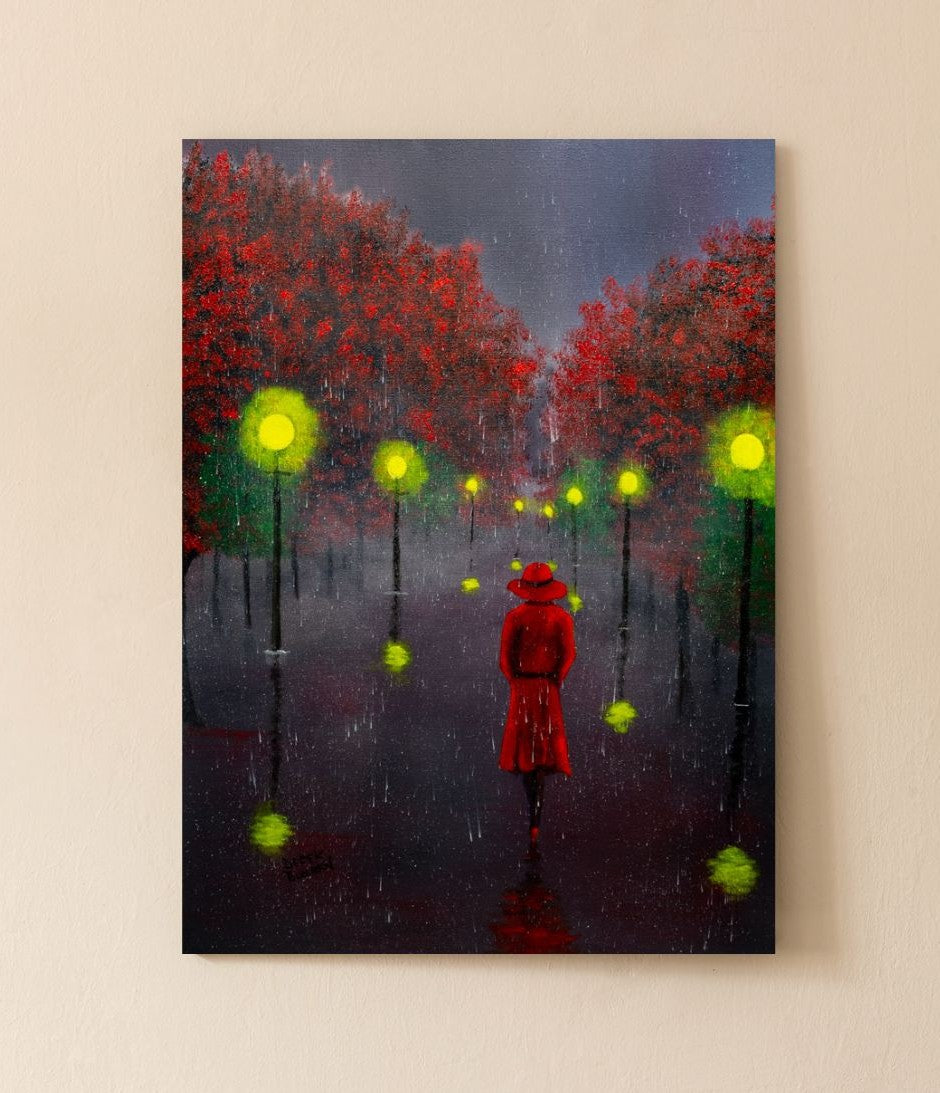 Girl in the Rain - Canvas Print