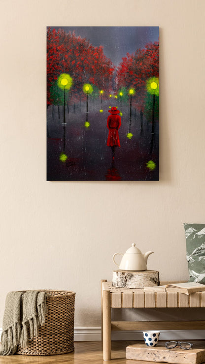 Girl in the Rain - Canvas Print