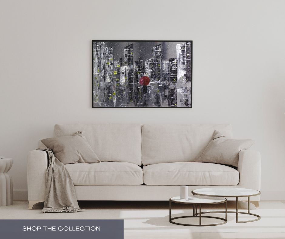 Rainy Night Skyline - Canvas Print