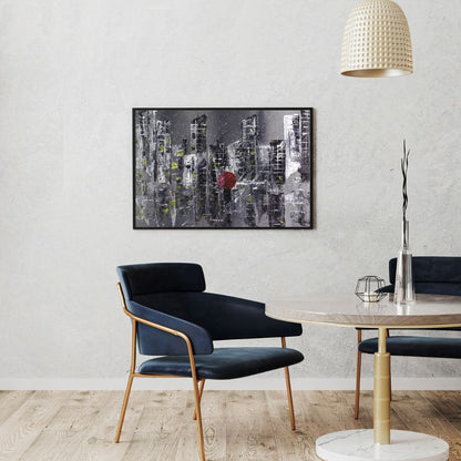 Rainy Night Skyline - Canvas Print